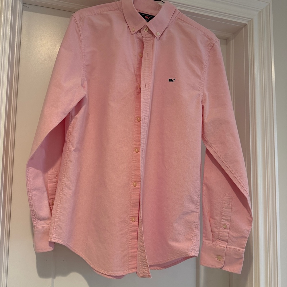 Vineyard Vines Men's Light Pink Button-Down Oxford Shirt